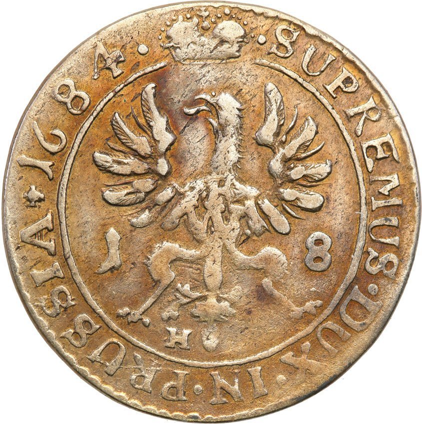 Niemcy, Brandenburgia-Prusy. Fryderyk Wilhelm. Ort 1684, Królewiec